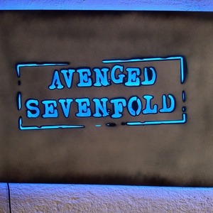 Avenged Sevenfold világító falikép - otthon & életmód - dekoráció - kép & falikép - fából készült kép - Meska.hu