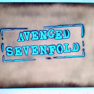 Avenged Sevenfold világító falikép - otthon & életmód - dekoráció - kép & falikép - fából készült kép - Meska.hu