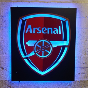 Arsenal - a fociklub rajongója falára, világító falikép - otthon & életmód - dekoráció - kép & falikép - fából készült kép - Meska.hu