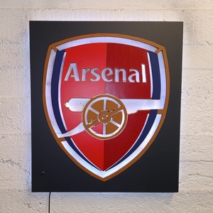 Arsenal - a fociklub rajongója falára, világító falikép - otthon & életmód - dekoráció - kép & falikép - fából készült kép - Meska.hu