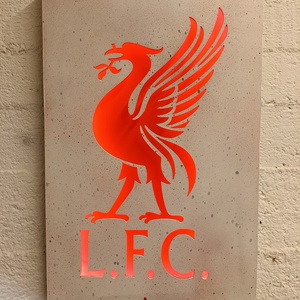 Liverpool - falikép és hangulatvilágítás, Otthon & Életmód, Dekoráció, Kép & Falikép, Fából készült kép, Famegmunkálás, Festett tárgyak, MESKA