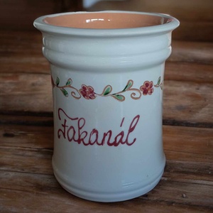 Fakanál tartó, Otthon & Életmód, Konyhafelszerelés, tálalás, Konyhai tárolás, Méz & Vajtartó, Kerámia, MESKA