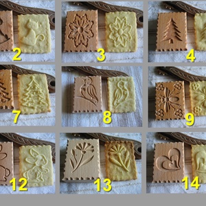 10 db Kekszmintázó sütinyomda sütipecsét kekszpecsét(45 féléből választhat), Otthon & Életmód, Konyhafelszerelés, tálalás, Sütés, főzés, Sütikiszúró, Famegmunkálás, MESKA