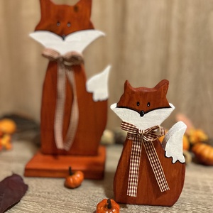 Cseresznye színű natúr rókák - otthon & életmód - dekoráció - dísztárgy - Meska.hu
