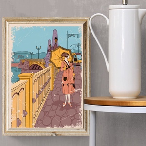 Margit híd  poszter - Budapest sorozat - Farkas Benjamin, Otthon & Életmód, Dekoráció, Kép & Falikép, Művészi nyomat, Fotó, grafika, rajz, illusztráció, MESKA
