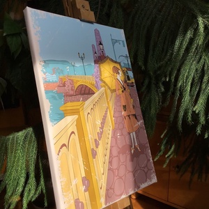 Margit híd  - vászon print vakrámán  - otthon & életmód - dekoráció - kép & falikép - kép & falikép - Meska.hu