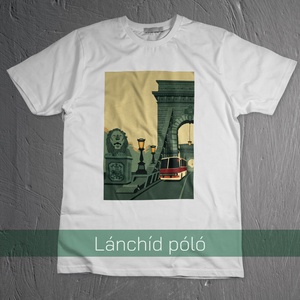 Lánchíd - póló , Ruha & Divat, Férfi ruha, Póló, Fotó, grafika, rajz, illusztráció, Mindenmás, MESKA