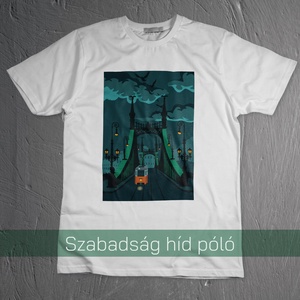 Szabadság híd - póló , Ruha & Divat, Férfi ruha, Póló, Fotó, grafika, rajz, illusztráció, Mindenmás, MESKA