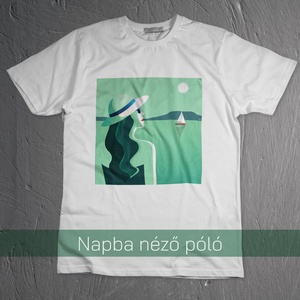 Napba néző - póló , Ruha & Divat, Férfi ruha, Póló, Fotó, grafika, rajz, illusztráció, Mindenmás, MESKA