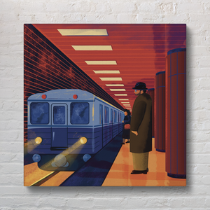 Retró metró - vászonkép - Farkas Benjamin, Művészet, Grafika & Illusztráció, Digitális, Fotó, grafika, rajz, illusztráció, MESKA