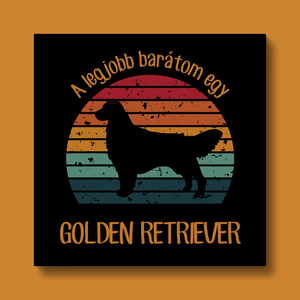 A legjobb barátom egy GOLDEN RETRIEVER - retró vászonkép kutyásoknak, Otthon & Életmód, Dekoráció, Kép & Falikép, Vászonkép, Fotó, grafika, rajz, illusztráció, MESKA