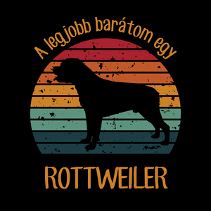 A legjobb barátom egy ROTTWEILER - retró póló kutyagazdiknak - ruha & divat - női ruha - póló, felső - Meska.hu