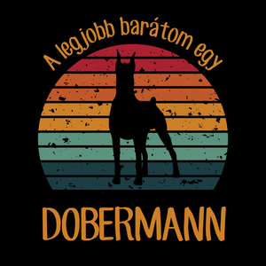 A legjobb barátom egy DOBERMANN - retró póló kutyagazdiknak - ruha & divat - női ruha - póló, felső - Meska.hu