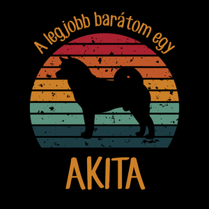 A legjobb barátom egy AKITA - retró póló kutyagazdiknak - ruha & divat - női ruha - póló, felső - Meska.hu