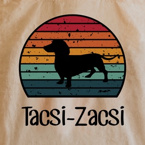 TACSI-ZACSI - vászontáska tacskóőrülteknek , Táska & Tok, Bevásárlás & Shopper táska, Shopper, textiltáska, szatyor, Fotó, grafika, rajz, illusztráció, Mindenmás, MESKA