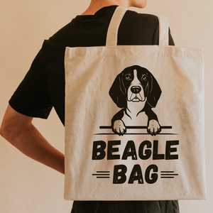 Beagle Bag - vászontáska kutyásoknak, Táska & Tok, Bevásárlás & Shopper táska, Shopper, textiltáska, szatyor, Fotó, grafika, rajz, illusztráció, Mindenmás, MESKA