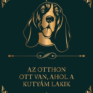 BASSET HOUND - Az otthon ott van, ahol a kutyám lakik - vászonkép, Otthon & Lakás, Dekoráció, Kép & Falikép, Vászonkép, Fotó, grafika, rajz, illusztráció, Meska