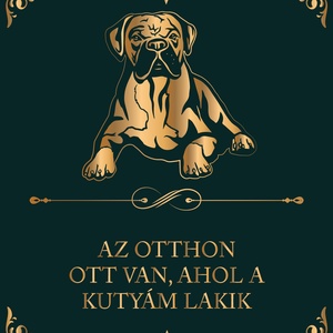 BOXER - Az otthon ott van, ahol a kutyám lakik - vászonkép, Otthon & Életmód, Dekoráció, Kép & Falikép, Vászonkép, Fotó, grafika, rajz, illusztráció, MESKA