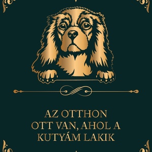 COCKER SPÁNIEL - Az otthon ott van, ahol a kutyám lakik - vászonkép, Otthon & Életmód, Dekoráció, Kép & Falikép, Vászonkép, Fotó, grafika, rajz, illusztráció, MESKA