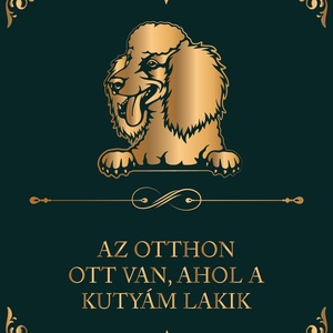 USZKÁR - Az otthon ott van, ahol a kutyám lakik - vászonkép, Otthon & Életmód, Dekoráció, Kép & Falikép, Vászonkép, Fotó, grafika, rajz, illusztráció, MESKA