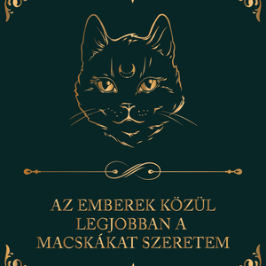 Az emberek közül legjobban a macskákat szeretem - cicás vászonkép idézettel, Otthon & Életmód, Dekoráció, Kép & Falikép, Vászonkép, Fotó, grafika, rajz, illusztráció, MESKA