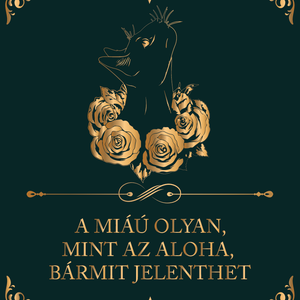 A miáú olyan, mint az aloha... - cicás vászonkép idézettel, Otthon & Életmód, Dekoráció, Kép & Falikép, Vászonkép, Fotó, grafika, rajz, illusztráció, MESKA