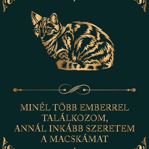 ...annál inkább szeretem a macskámat - cicás vászonkép idézettel, Otthon & Életmód, Dekoráció, Kép & Falikép, Vászonkép, Fotó, grafika, rajz, illusztráció, MESKA