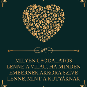 Kutyaszív - kutyás vászonkép idézettel, Otthon & Életmód, Dekoráció, Kép & Falikép, Vászonkép, Fotó, grafika, rajz, illusztráció, MESKA