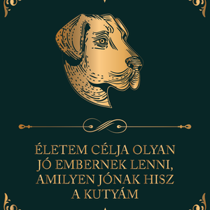 Olyan embernek lenni... - kutyás vászonkép idézettel, Otthon & Életmód, Dekoráció, Kép & Falikép, Vászonkép, Fotó, grafika, rajz, illusztráció, MESKA