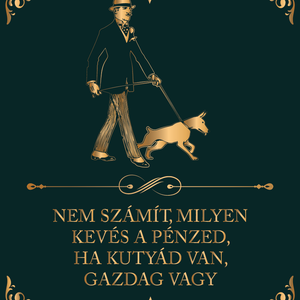 Ha kutyád van, gazdag vagy - kutyás vászonkép idézettel, Otthon & Lakás, Dekoráció, Kép & Falikép, Vászonkép, Fotó, grafika, rajz, illusztráció, Meska