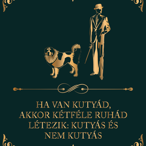 Kutyás ruha - kutyás vászonkép idézettel, Otthon & Életmód, Dekoráció, Kép & Falikép, Vászonkép, Fotó, grafika, rajz, illusztráció, MESKA