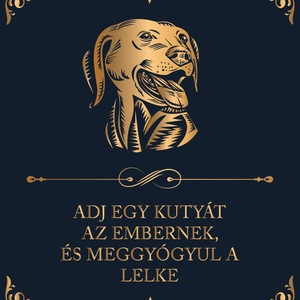 Adj egy kutyát az embernek - kutyás vászonkép idézettel, Otthon & Életmód, Dekoráció, Kép & Falikép, Vászonkép, Fotó, grafika, rajz, illusztráció, MESKA
