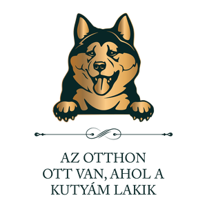AKITA - Az otthon ott van, ahol a kutyám lakik - póló - ruha & divat - női ruha - póló, felső - Meska.hu