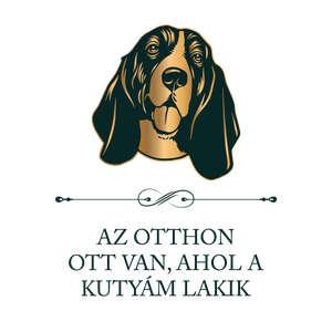BASSET HOUND - Az otthon ott van, ahol a kutyám lakik - póló - ruha & divat - női ruha - póló, felső - Meska.hu