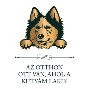 SZIBÉRIAI HUSKY - Az otthon ott van, ahol a kutyám lakik - póló - ruha & divat - női ruha - póló, felső - Meska.hu