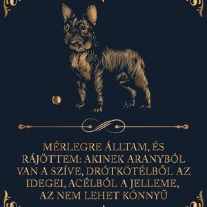 Egy francia bulldog nem lehet könnyű...  - vászonposzter, Otthon & Életmód, Dekoráció, Kép & Falikép, Poszter, Fotó, grafika, rajz, illusztráció, MESKA