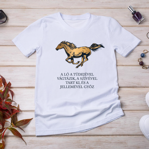 A ló jelleme - póló lovasoknak, Ruha & Divat, Női ruha, Póló, felső, Fotó, grafika, rajz, illusztráció, Mindenmás, MESKA