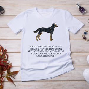 Különbség a kutya és az ember között - kutyás póló idézettel, Ruha & Divat, Női ruha, Póló, felső, Fotó, grafika, rajz, illusztráció, Mindenmás, MESKA