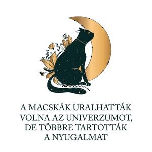 Macskauniverzum-... - macskás póló idézettel - ruha & divat - női ruha - póló, felső - Meska.hu
