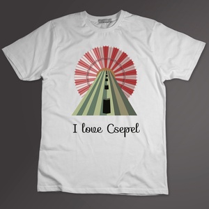 I love Csepel póló Víztorony grafikával - ruha & divat - férfi ruha - póló - Meska.hu