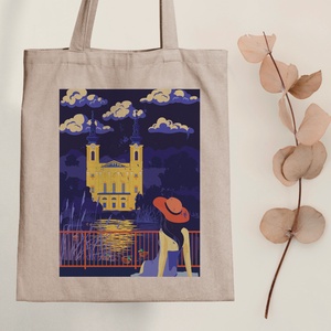 Feneketlen tó - vászontáska - Farkas Benjamin, Táska & Tok, Bevásárlás & Shopper táska, Shopper, textiltáska, szatyor, Fotó, grafika, rajz, illusztráció, Mindenmás, MESKA