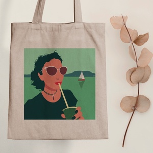 Koktél - vászontáska - Farkas Benjamin, Táska & Tok, Bevásárlás & Shopper táska, Shopper, textiltáska, szatyor, Fotó, grafika, rajz, illusztráció, Mindenmás, MESKA