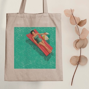 Medence - vászontáska - Farkas Benjamin, Táska & Tok, Bevásárlás & Shopper táska, Shopper, textiltáska, szatyor, Fotó, grafika, rajz, illusztráció, Mindenmás, MESKA