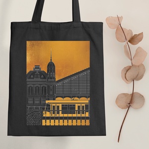 Nyugati pályaudvar - vászontáska - Farkas Benjamin - táska & tok - bevásárlás & shopper táska - shopper, textiltáska, szatyor - Meska.hu