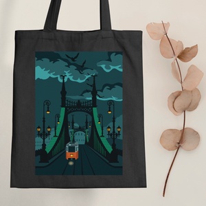 Szabadság híd - vászontáska - Farkas Benjamin - táska & tok - bevásárlás & shopper táska - shopper, textiltáska, szatyor - Meska.hu