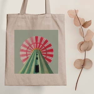 Csepelen a víztorony - vászontáska - Farkas Benjamin, Táska & Tok, Bevásárlás & Shopper táska, Shopper, textiltáska, szatyor, Fotó, grafika, rajz, illusztráció, Mindenmás, MESKA
