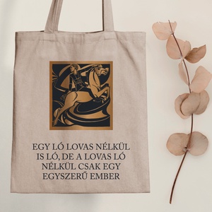 Ló lovas nélkül - vászontáska - Farkas Benjamin, Táska & Tok, Bevásárlás & Shopper táska, Shopper, textiltáska, szatyor, Fotó, grafika, rajz, illusztráció, Mindenmás, MESKA