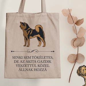 Tökéletes AKITA gazdik - vászontáska - Farkas Benjamin, Táska & Tok, Bevásárlás & Shopper táska, Shopper, textiltáska, szatyor, Fotó, grafika, rajz, illusztráció, Mindenmás, MESKA