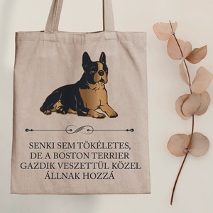 Tökéletes BOSTON TERRIER gazdik - vászontáska - Farkas Benjamin, Táska & Tok, Bevásárlás & Shopper táska, Shopper, textiltáska, szatyor, Fotó, grafika, rajz, illusztráció, Mindenmás, MESKA