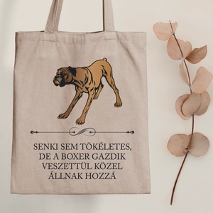 Tökéletes BOXER gazdik - vászontáska - Farkas Benjamin, Táska & Tok, Bevásárlás & Shopper táska, Shopper, textiltáska, szatyor, Fotó, grafika, rajz, illusztráció, Mindenmás, MESKA